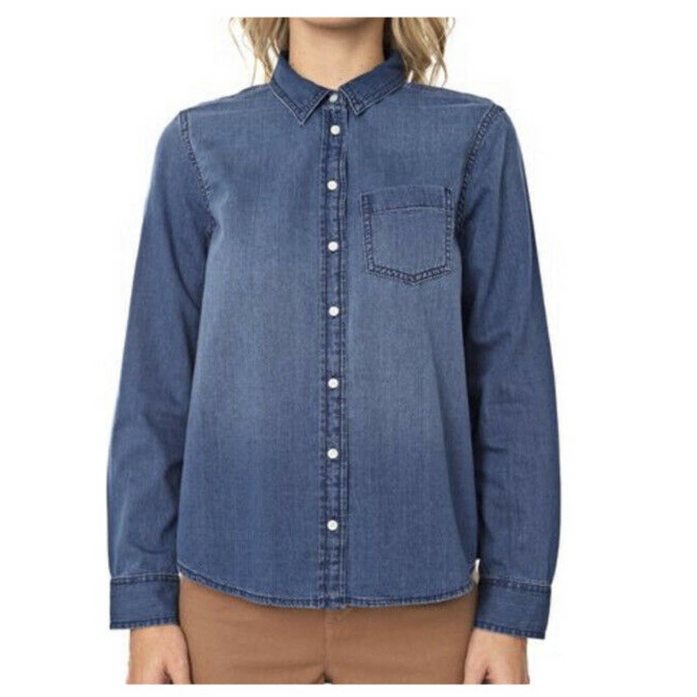 Banana Republic Womens Quinn Straight-Fit Denim Shirt NWT